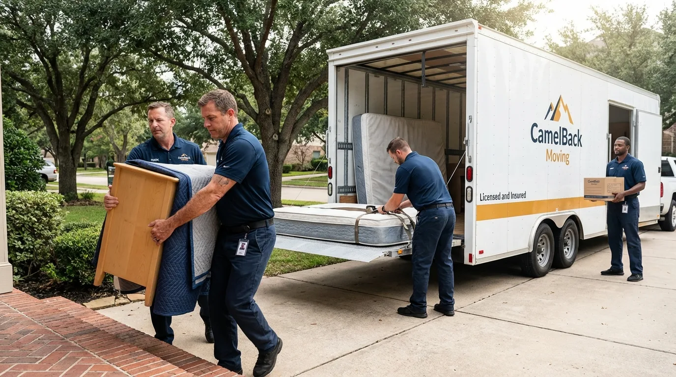 Crew loading residential truck for cross-state move from Homer City, PA